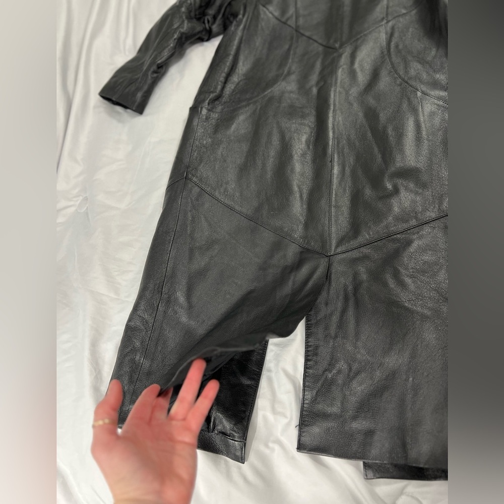Vintage Leather Trench Coat‎ - Picture 10 of 13